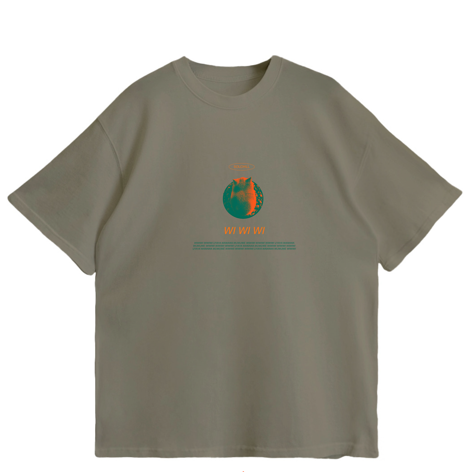WIWIWI Orange Cat | Unisex | Oversized Tee(Ready Stock)
