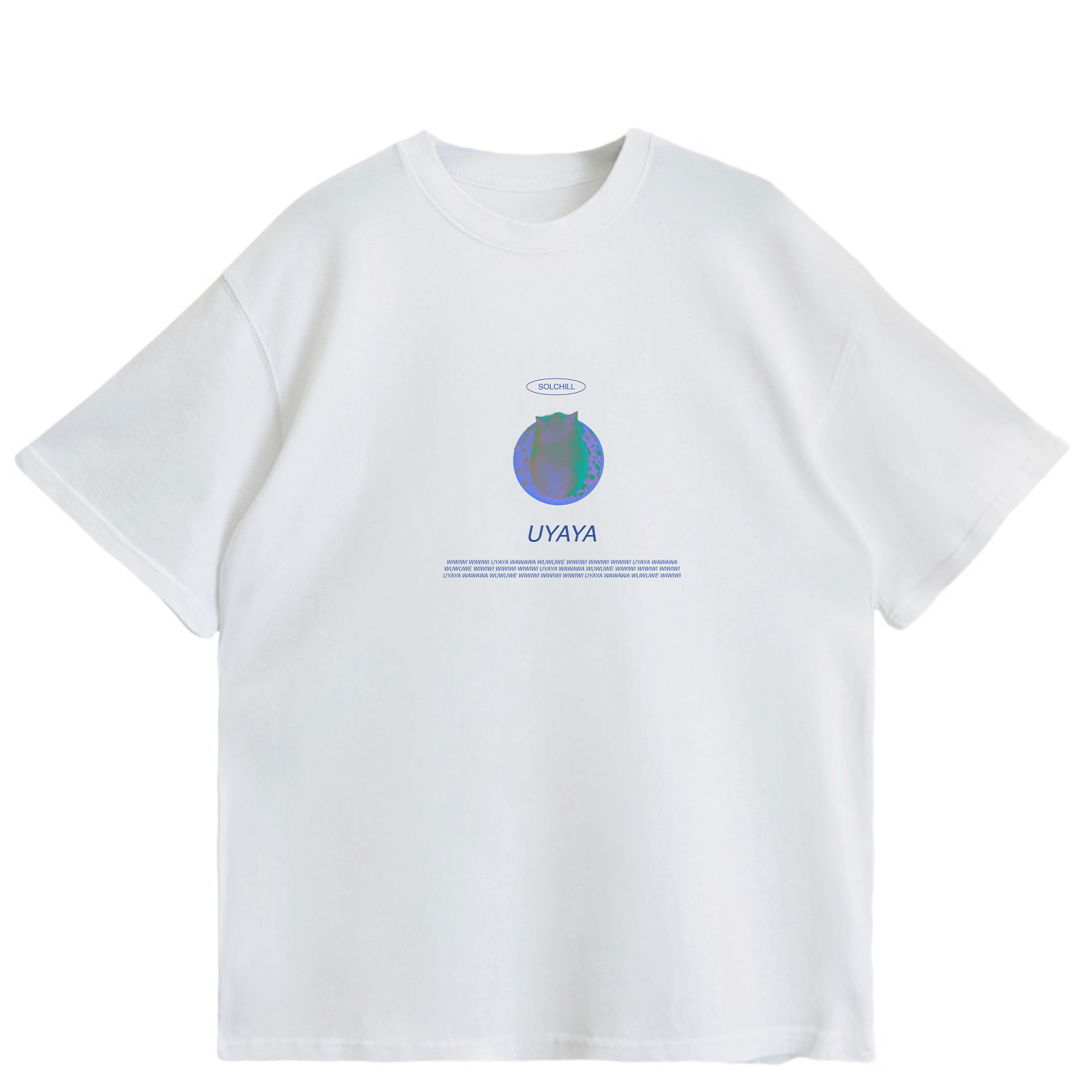WIWIWI Blue Cat | Unisex | Oversized Tee(Ready Stock)