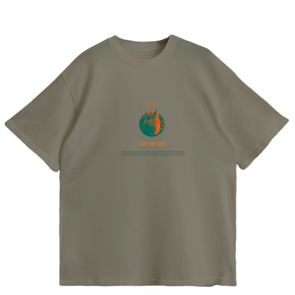 WIWIWI Orange Cat | Unisex | Oversized Tee（Ready Stock）