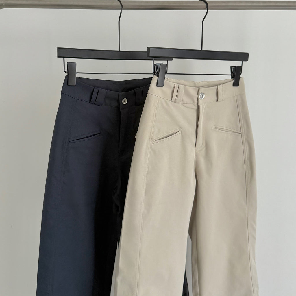 AUG25144 低调质感高腰直筒休闲裤 High-Waisted Straight Leg Casual Pants