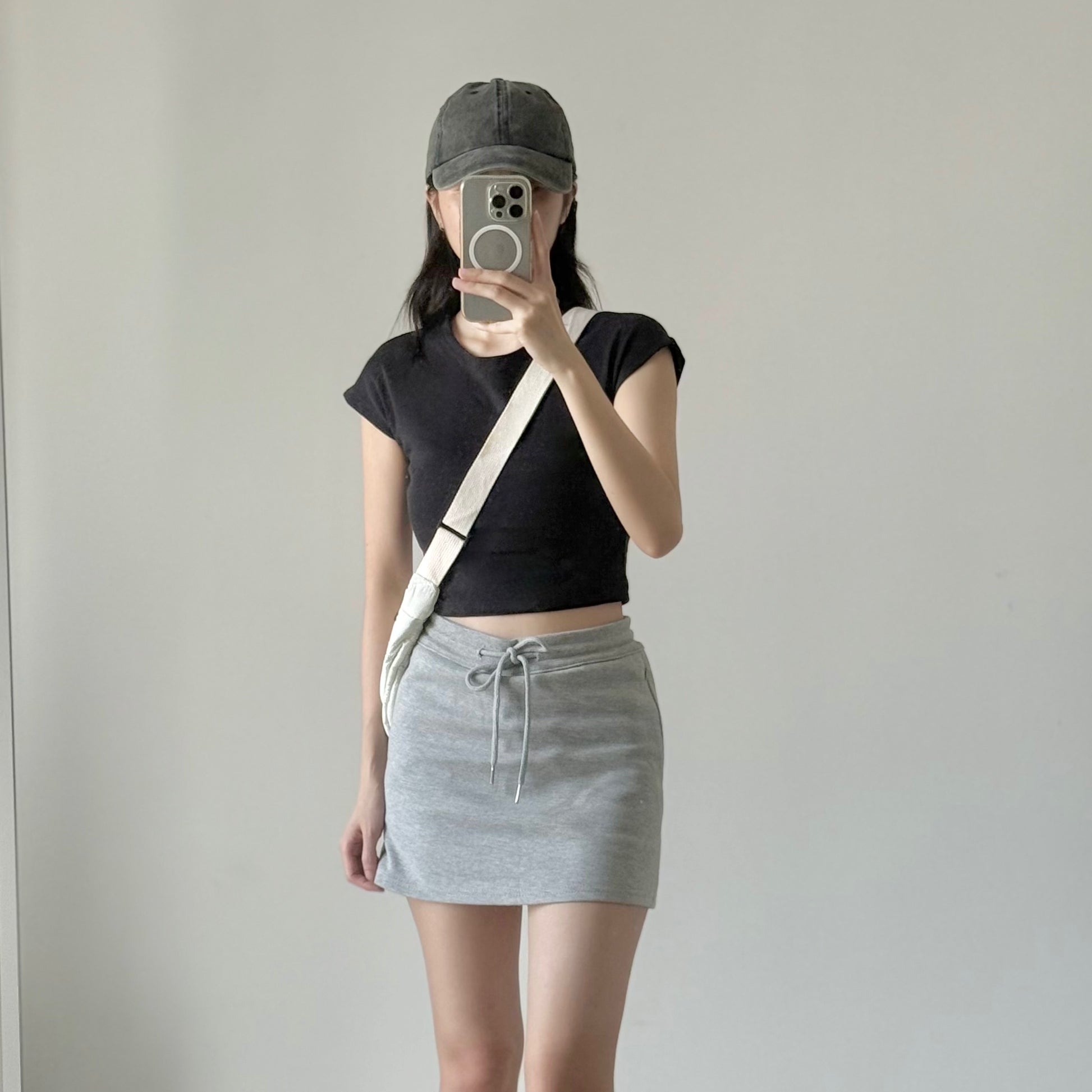 AUG25132 抽绳休闲运动短裙女 Drawstring Casual Sport Skirt Women