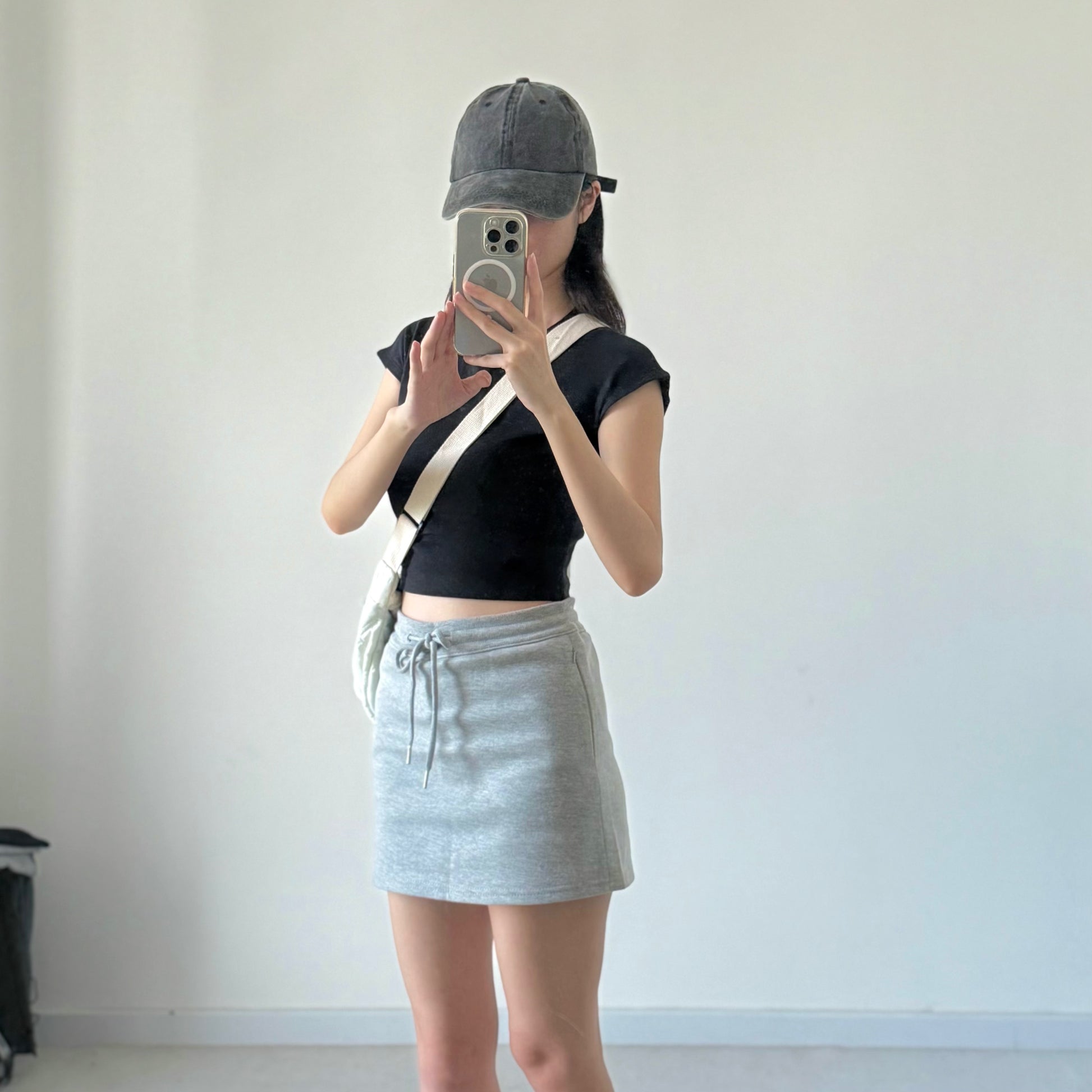AUG25132 抽绳休闲运动短裙女 Drawstring Casual Sport Skirt Women