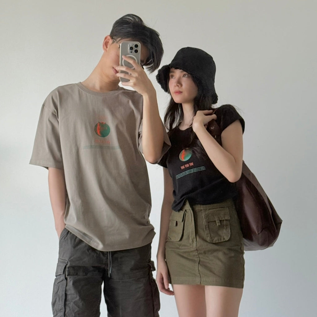 WIWIWI Orange Cat | Unisex | Oversized Tee（Ready Stock）