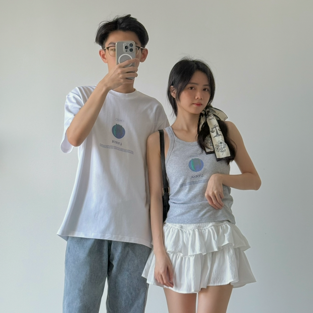 WIWIWI Blue Cat | Unisex | Oversized Tee（Ready Stock）
