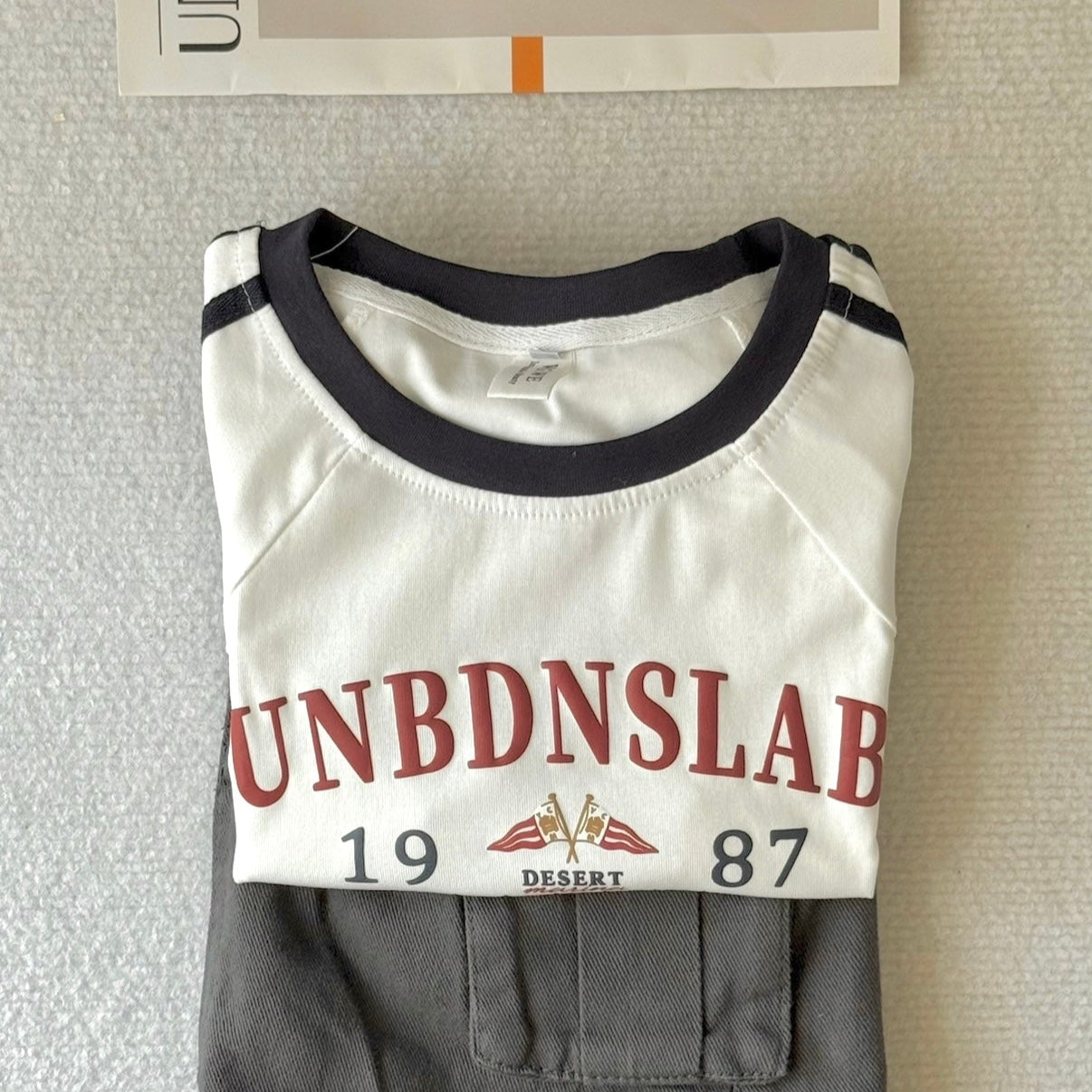 Casual Round Neck Short Sleeve T-Shirt 美式复古休闲风正肩T（JUL2504）