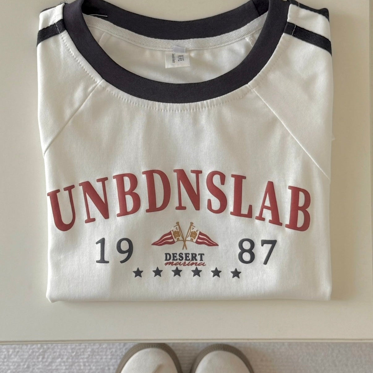 Casual Round Neck Short Sleeve T-Shirt 美式复古休闲风正肩T（JUL2504）