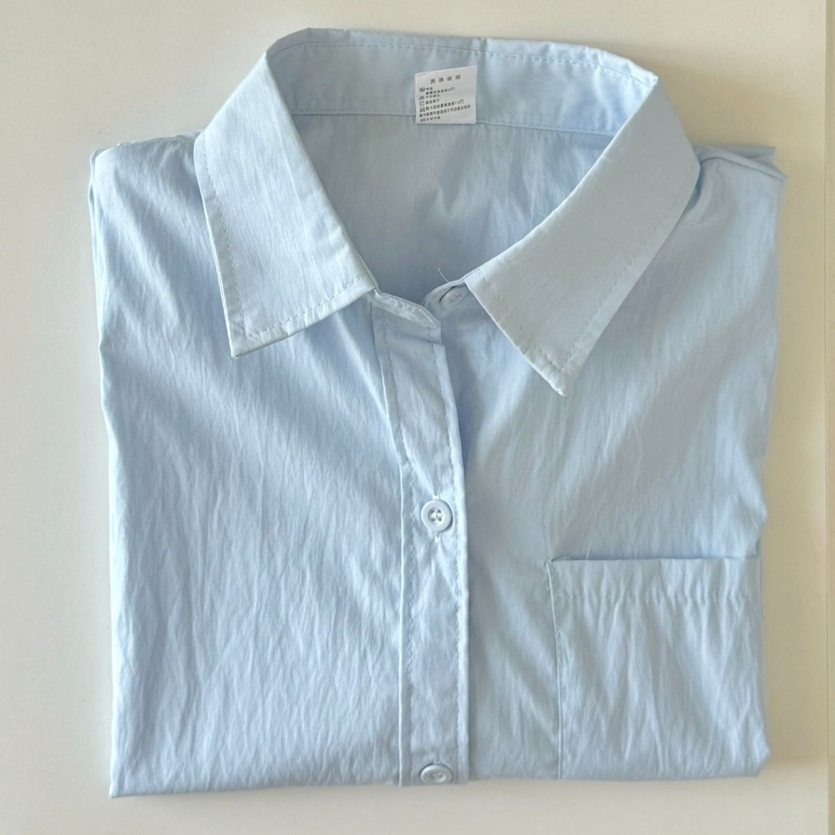 Women‘s Loose Long-Sleeved Shirt浅蓝色显白宽松长袖防晒衬衫 (JUL2506)