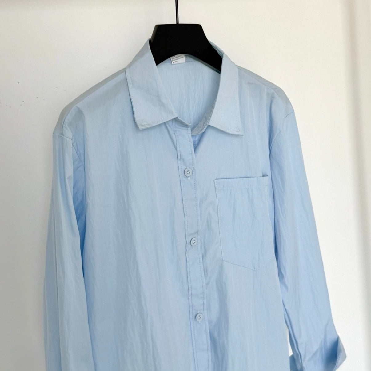 Women‘s Loose Long-Sleeved Shirt浅蓝色显白宽松长袖防晒衬衫 (JUL2506)