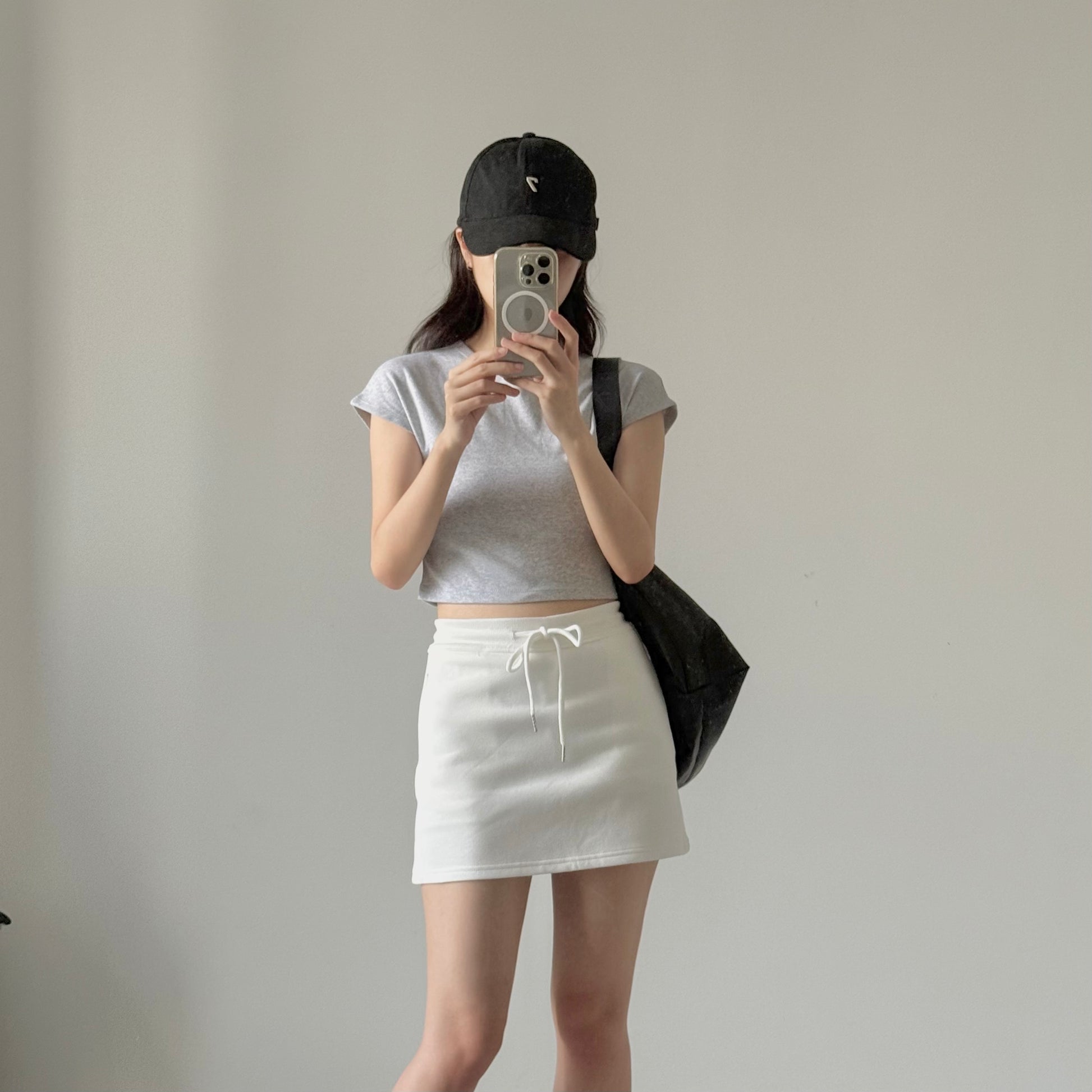 AUG25132 抽绳休闲运动短裙女 Drawstring Casual Sport Skirt Women