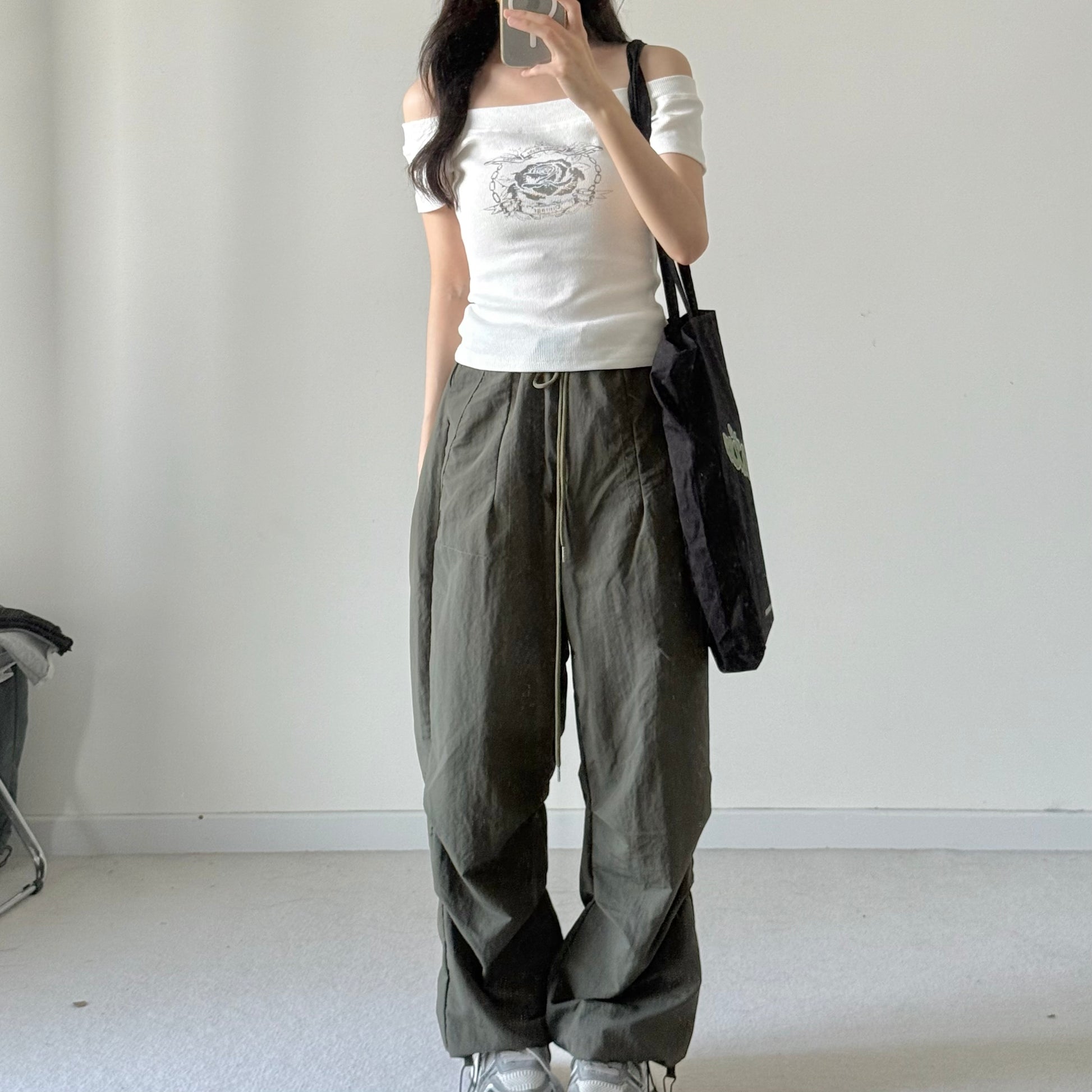 AUG25142 美式绑带工装裤 Vintage Tie Waist Cargo Pants