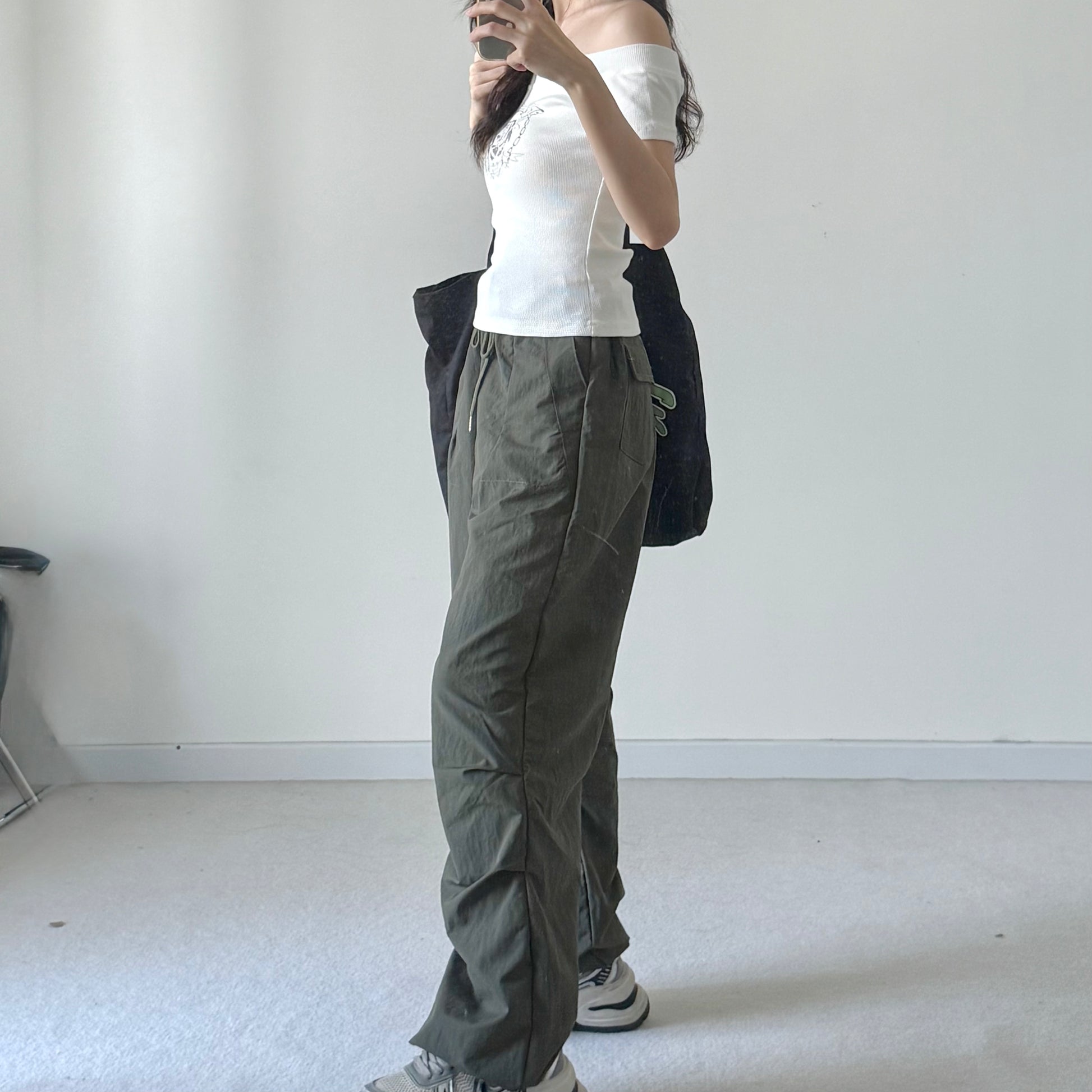 AUG25142 美式绑带工装裤 Vintage Tie Waist Cargo Pants