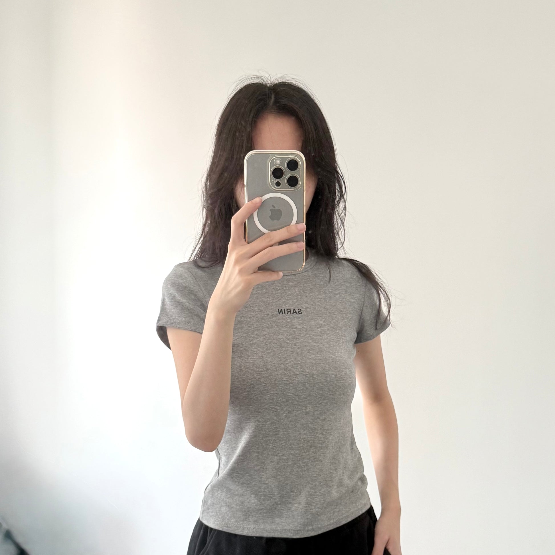AUG25121 韩系圆领字母T Slim Fit Round Neck Letter Tee