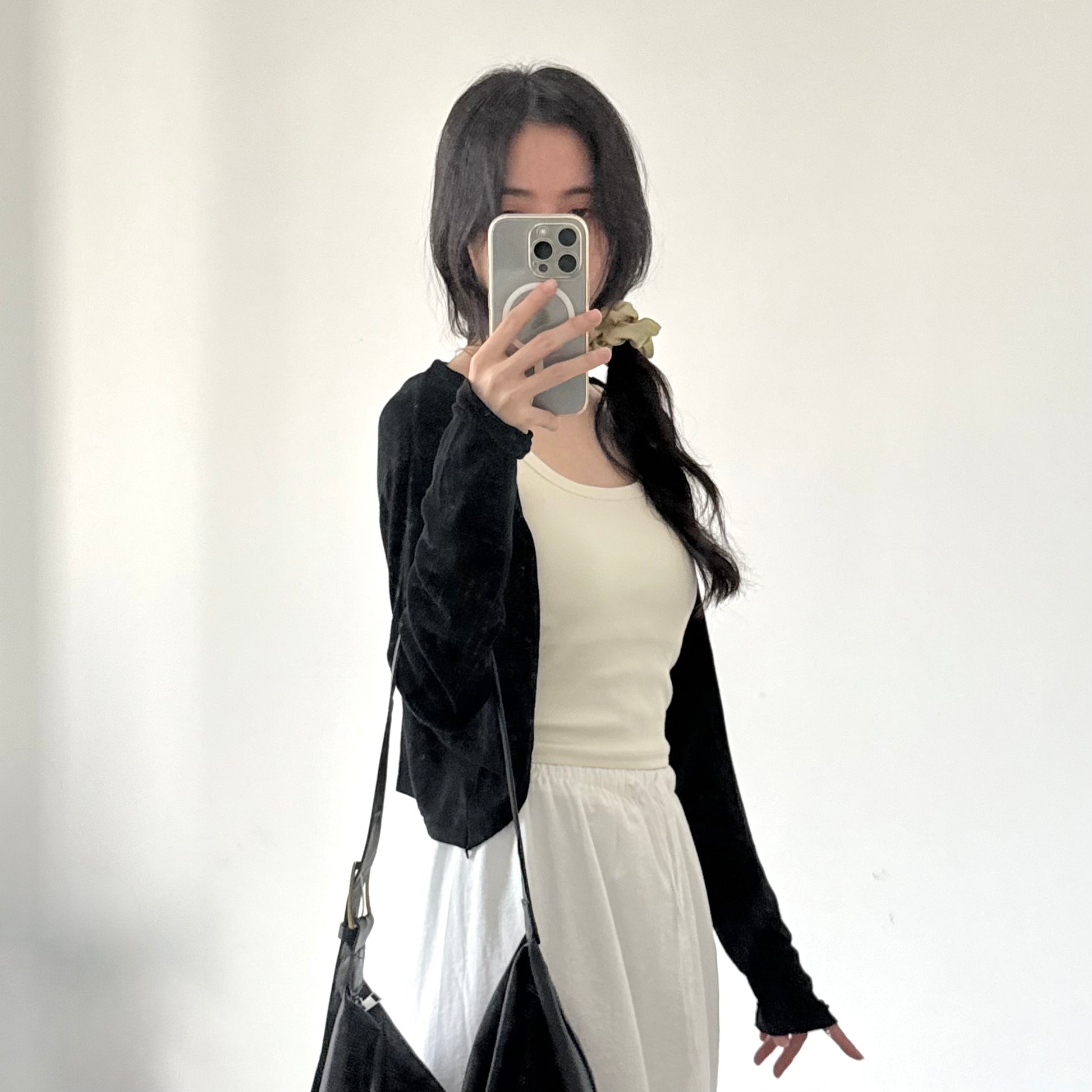 AUG25151 冰丝针织开衫防晒短外套  Ice Silk Knit Cardigan Cooling Short Outerwear