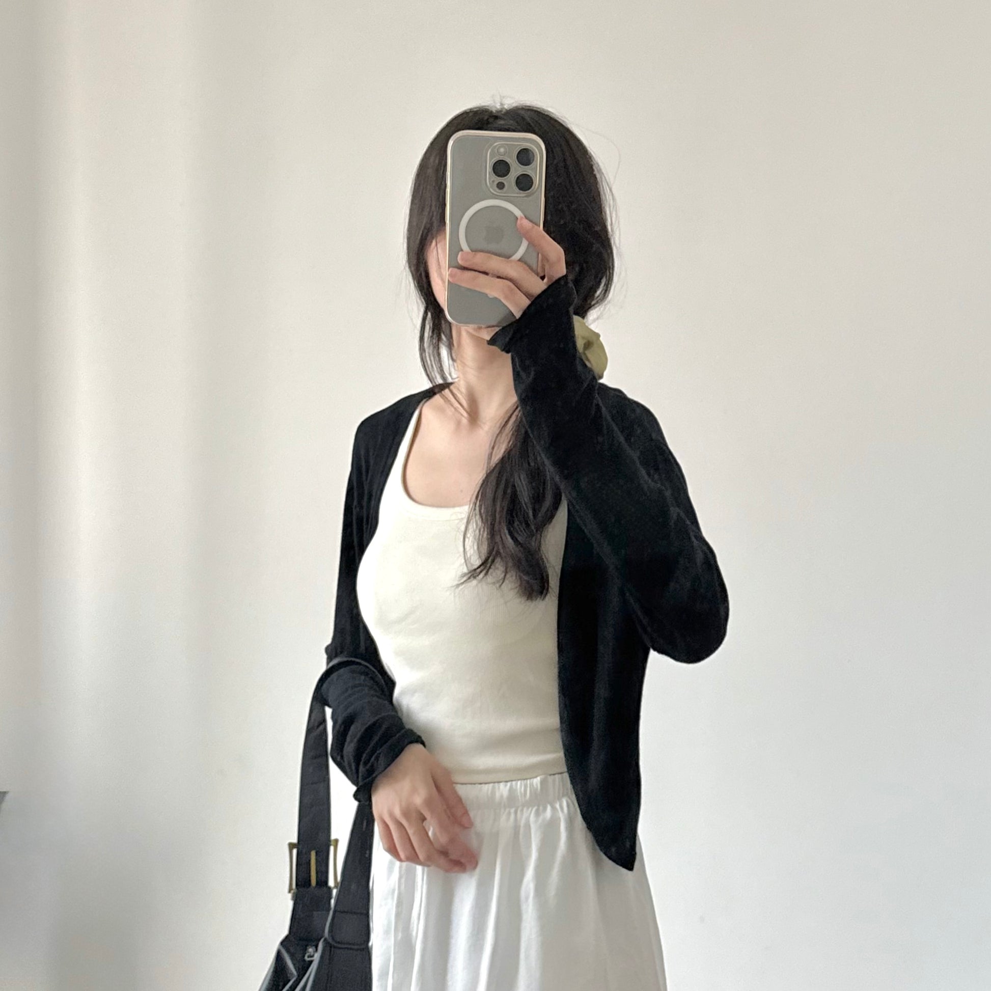 AUG25151 冰丝针织开衫防晒短外套  Ice Silk Knit Cardigan Cooling Short Outerwear