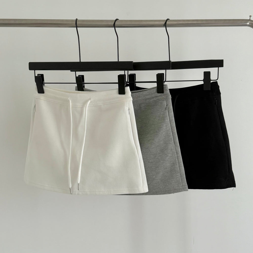 AUG25132 抽绳休闲运动短裙女 Drawstring Casual Sport Skirt Women