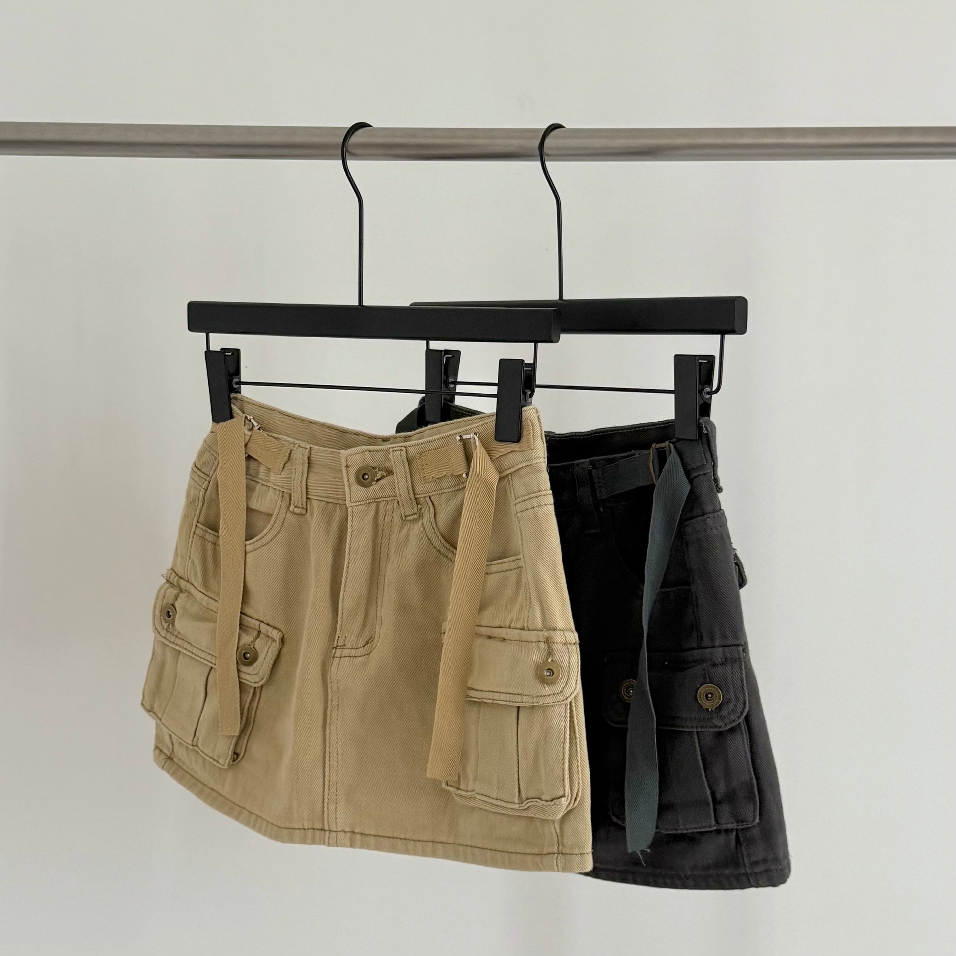 AUG25131 美式辣妹工装短裙 Y2K Baddie Cargo Denim Mini Skirt