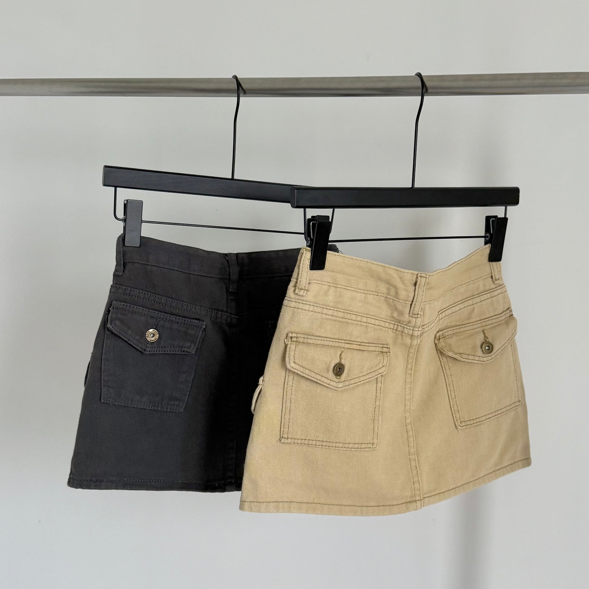 AUG25131 美式辣妹工装短裙 Y2K Baddie Cargo Denim Mini Skirt