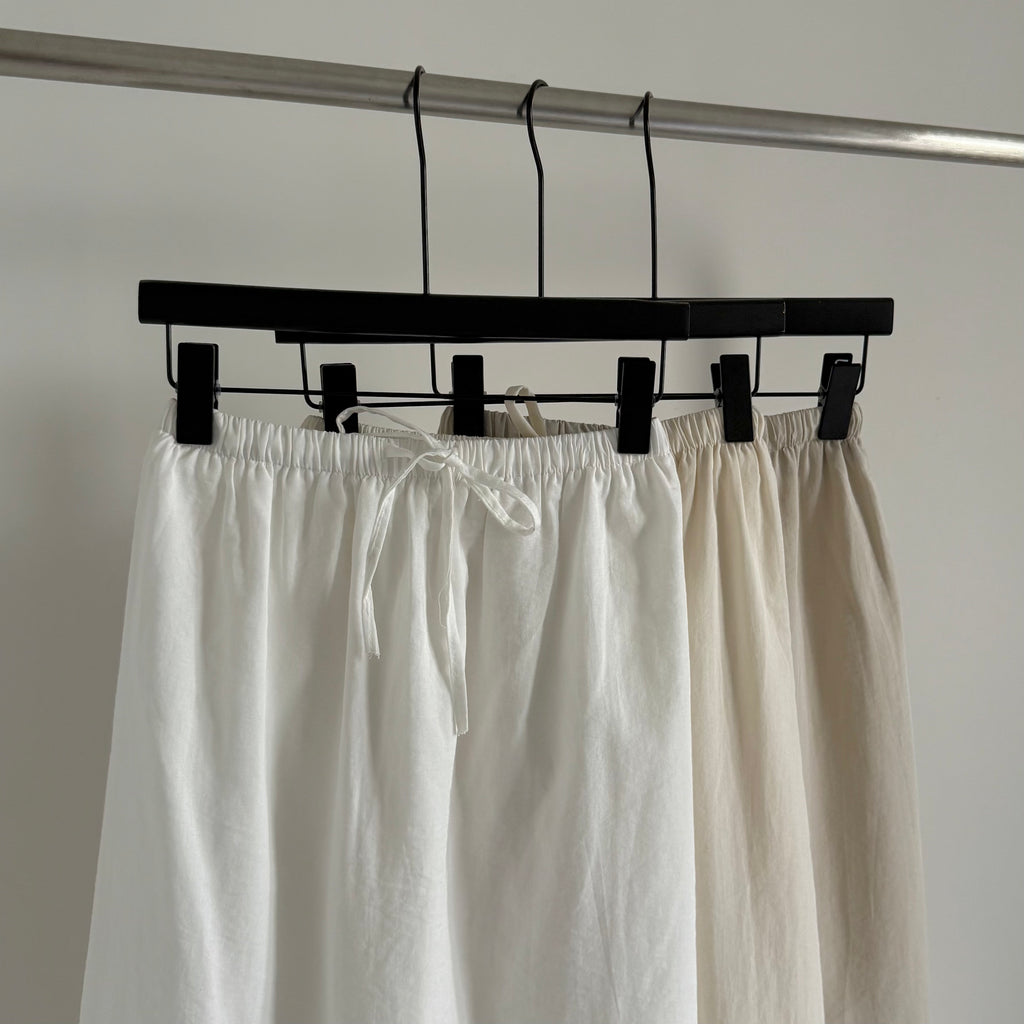 AUG25133 棉麻抽绳质感半身裙 Comfy Cotton Linen Skirt
