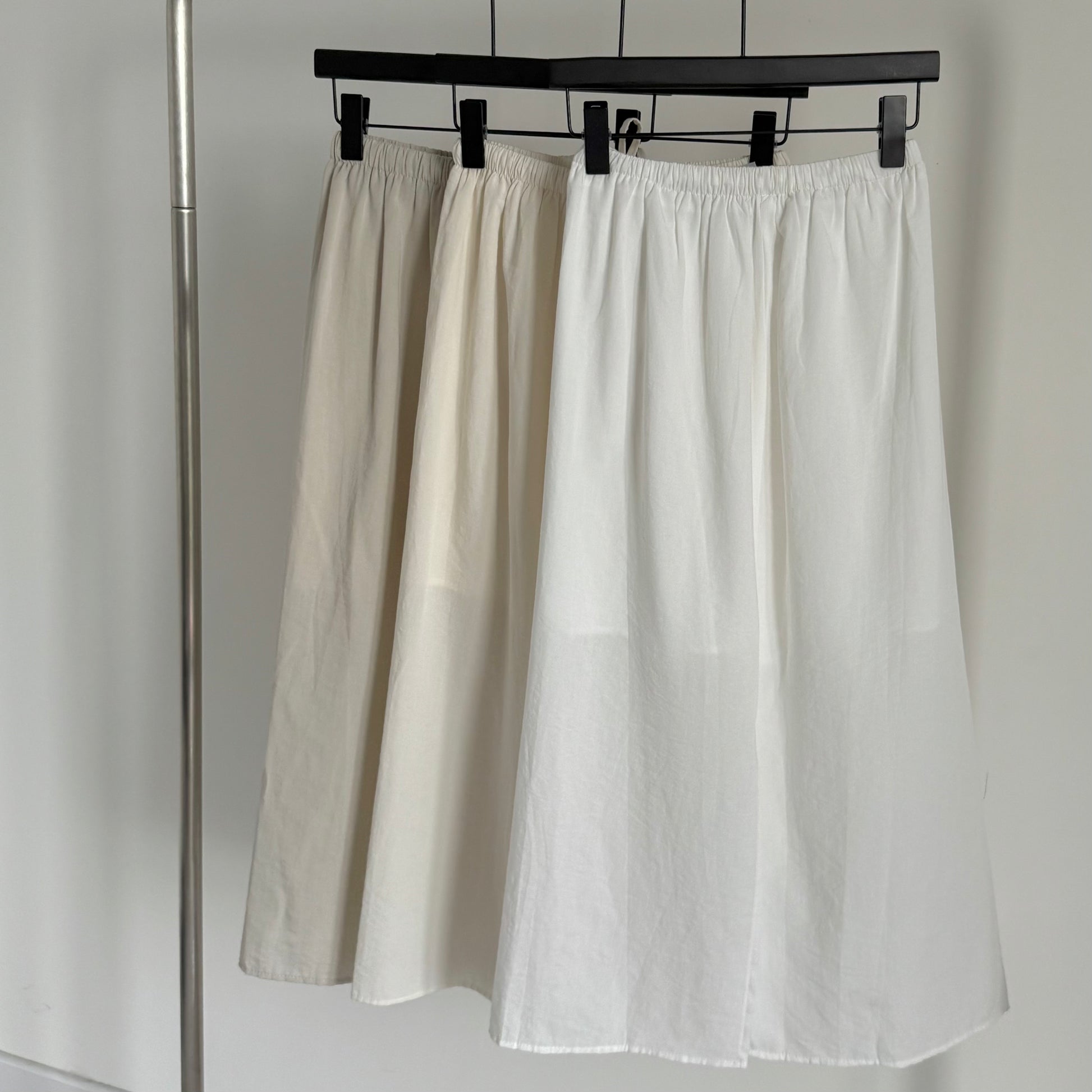 AUG25133 棉麻抽绳质感半身裙 Comfy Cotton Linen Skirt