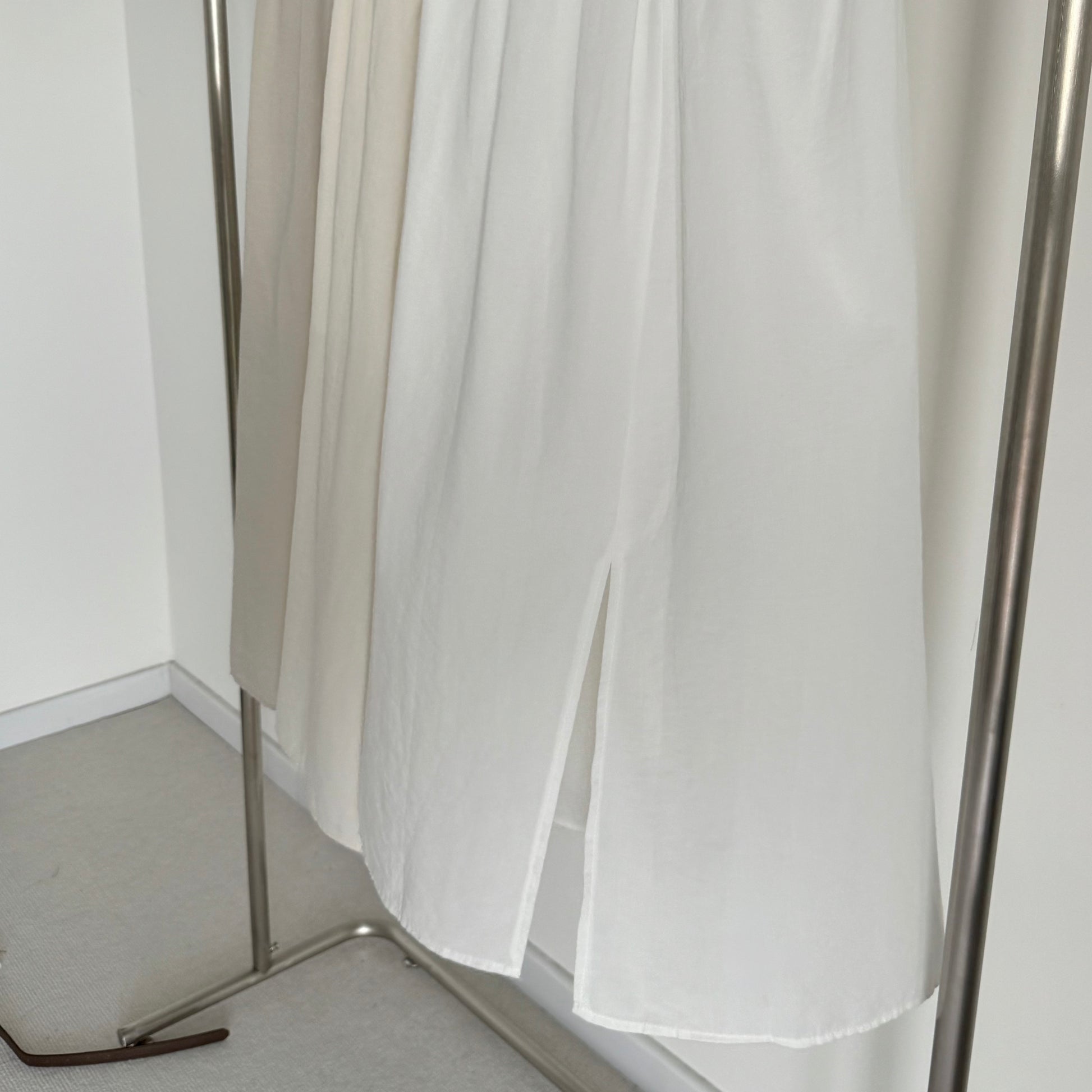 AUG25133 棉麻抽绳质感半身裙 Comfy Cotton Linen Skirt