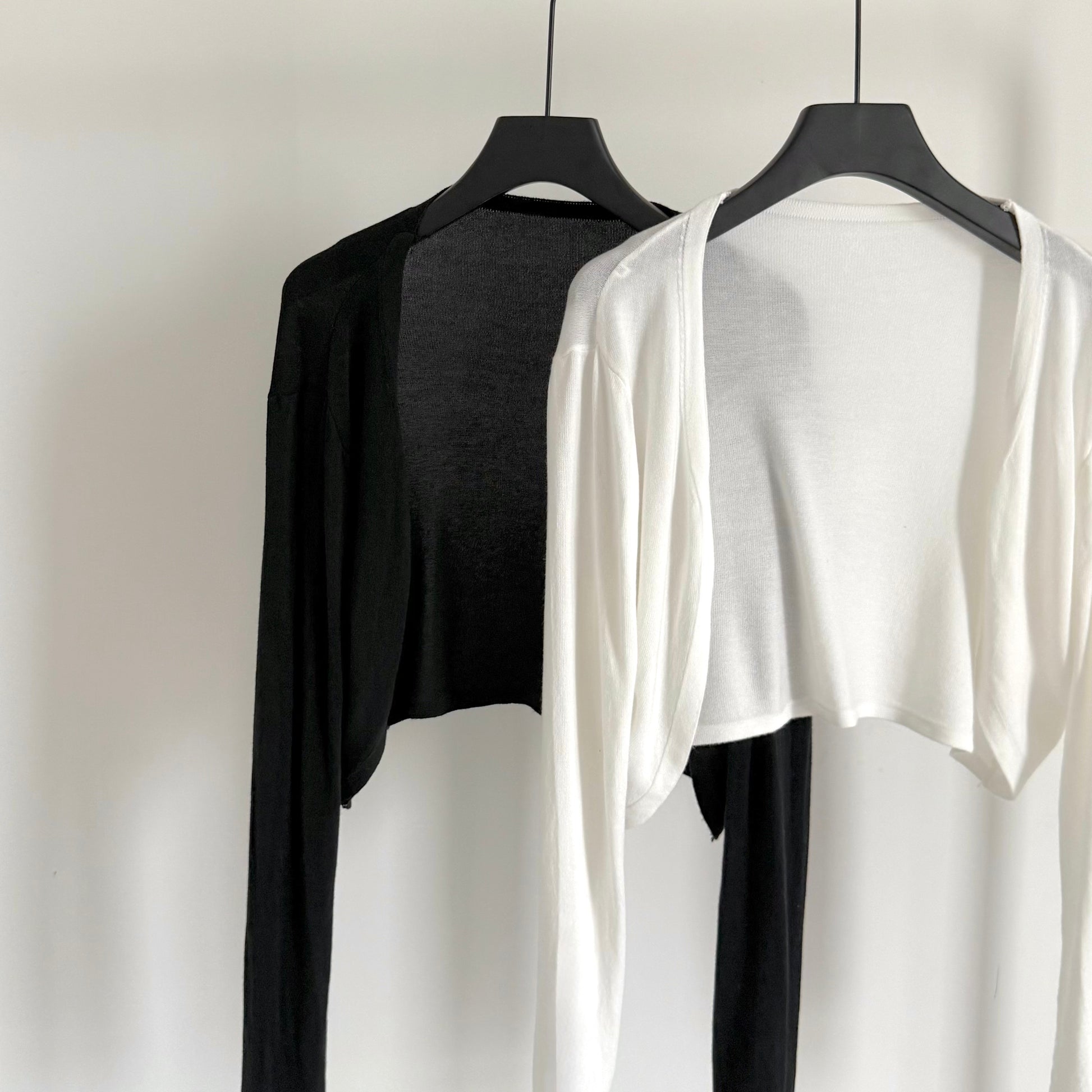 AUG25151 冰丝针织开衫防晒短外套  Ice Silk Knit Cardigan Cooling Short Outerwear
