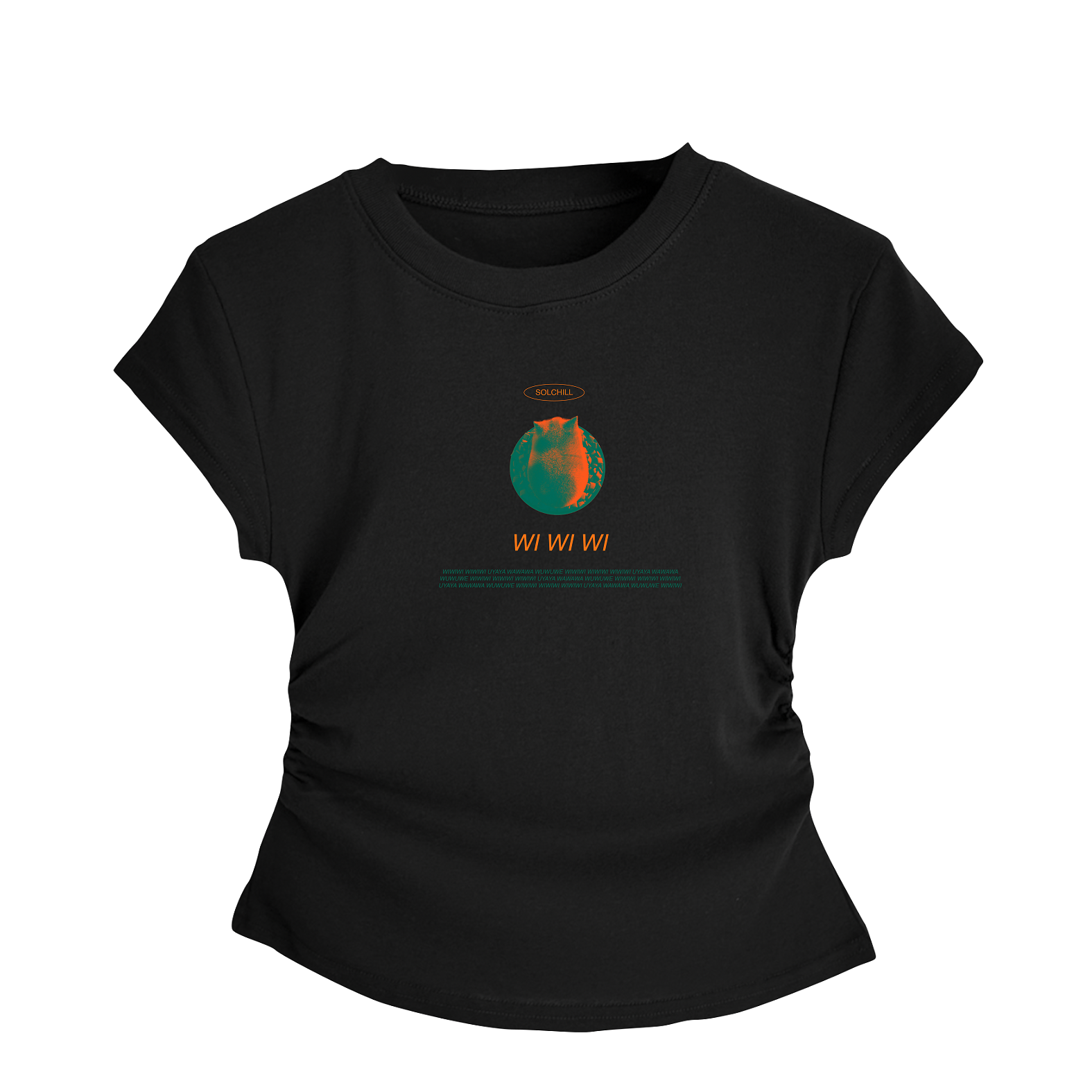 WIWIWI ORANGE Cat |  Girl Top（Ready Stock）