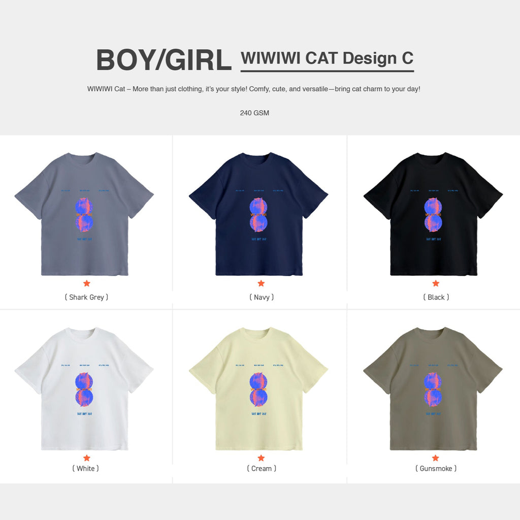 WIWIWI Big Cat | Unisex | Oversized Tee（Ready Stock）
