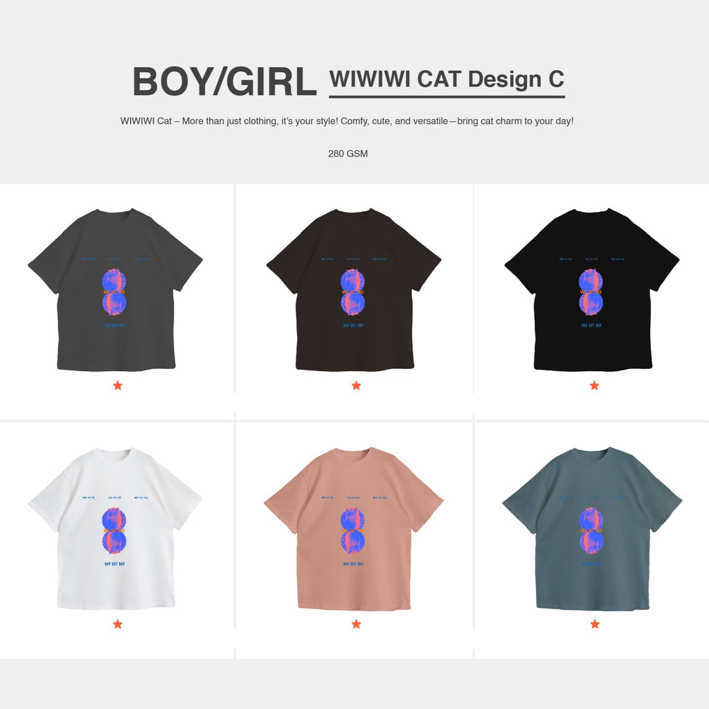 WIWIWI Big Cat | Unisex | Oversized Tee（Ready Stock）