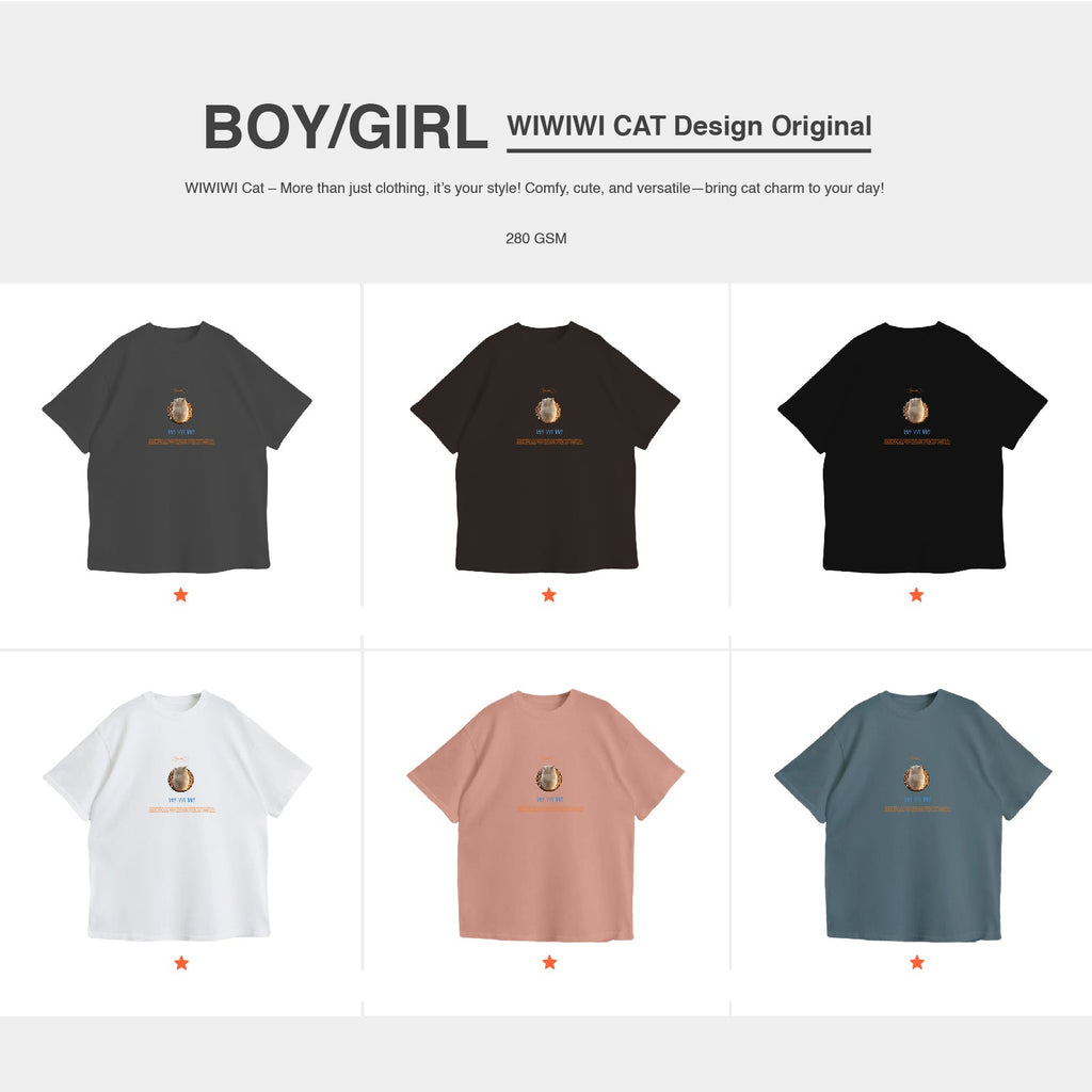 WIWIWI Original Cat | Unisex | Oversized Tee（Ready Stock）