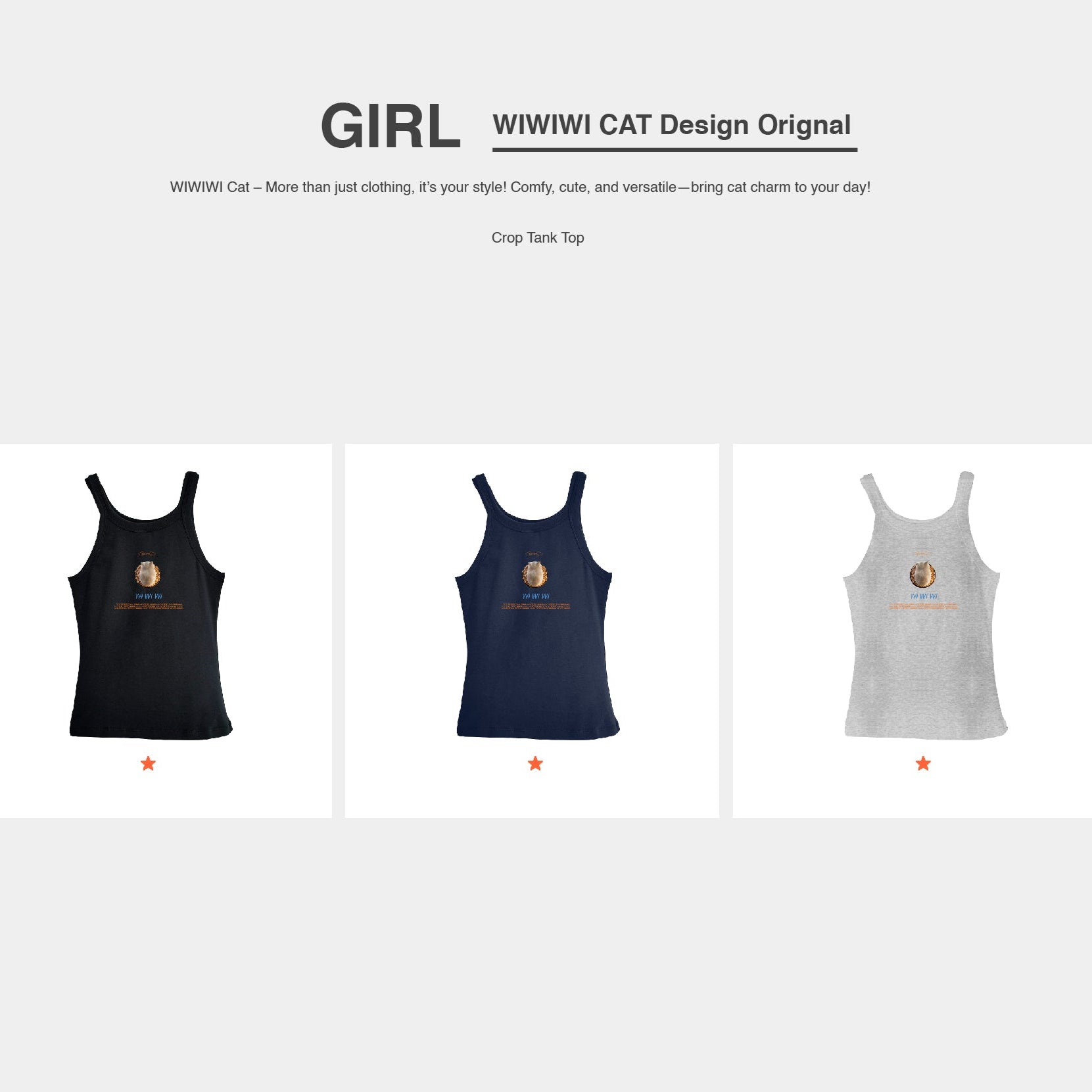 WIWIWI Original Cat | Girl Top（Ready Stock）